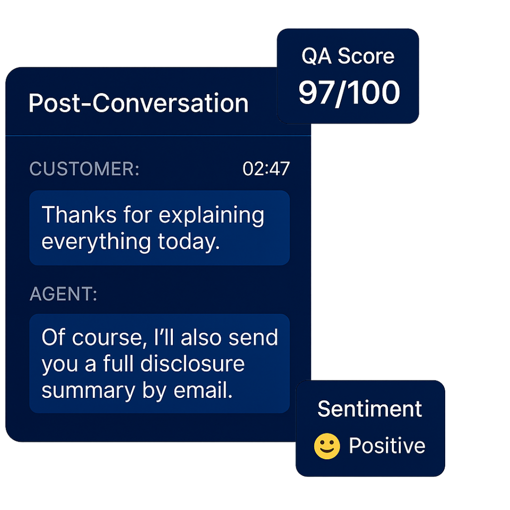 AI compliance tool scoring conversation with Auto QA software